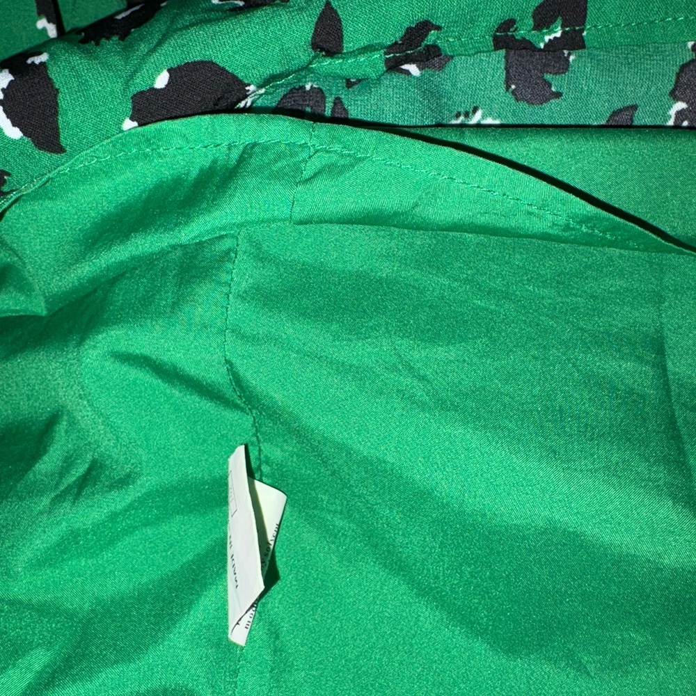 Green Leopard Print Ruffle Dress - Picture 9 of 13